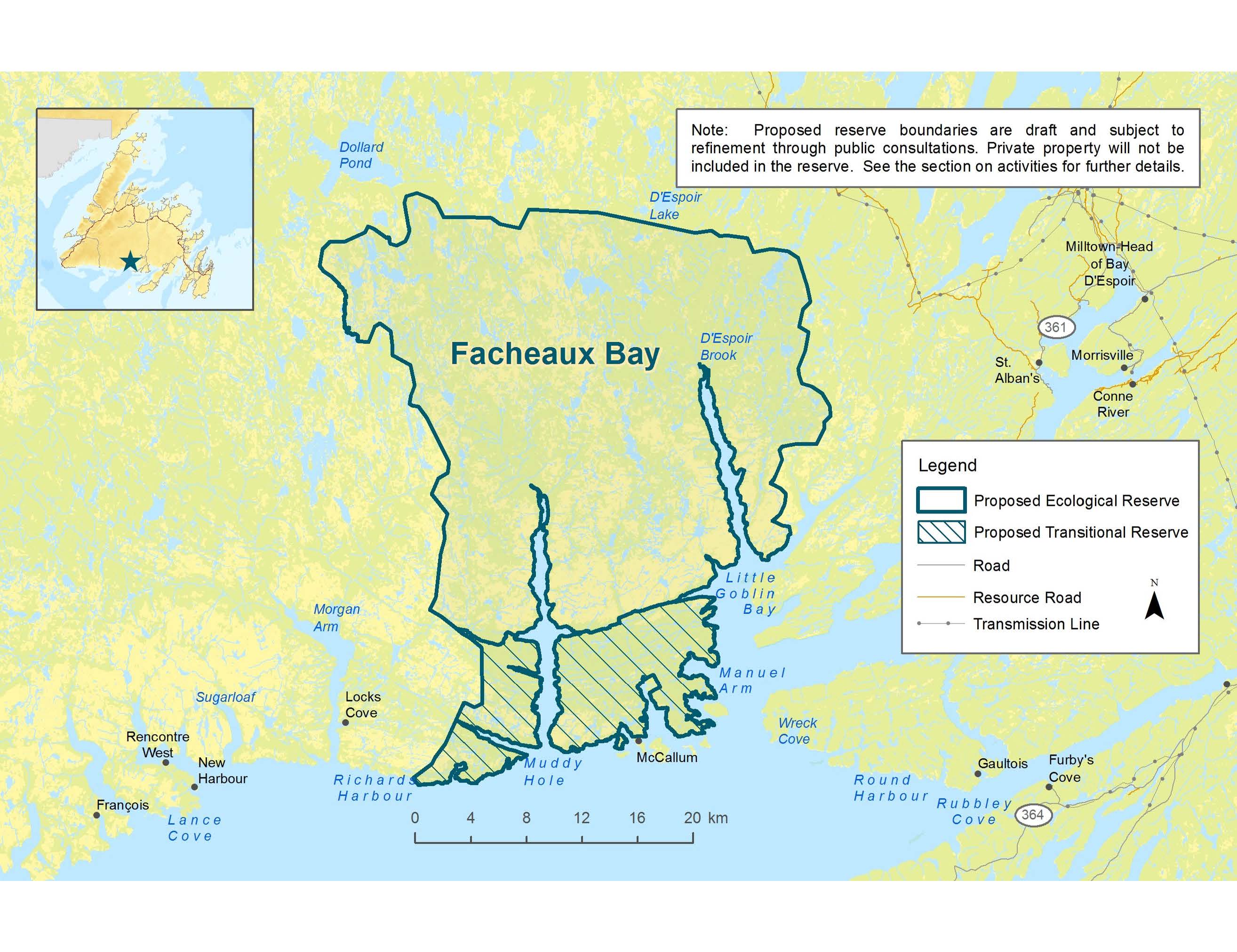 Facheaux Bay map